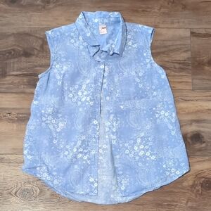 SO Light Blue Floral Shirt